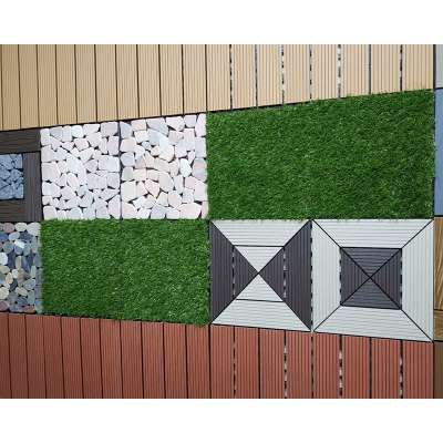 Automated Manufacturing Hot Selling DIY Artificial Grass Tiles/WPC tiles/Stone tiles