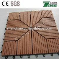 Beautiful outdoor wpc DIY tiles,easy install WPC interlocking deck tiles (30cmx30cm)